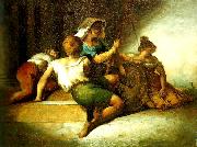 Theodore   Gericault la famille italienne oil